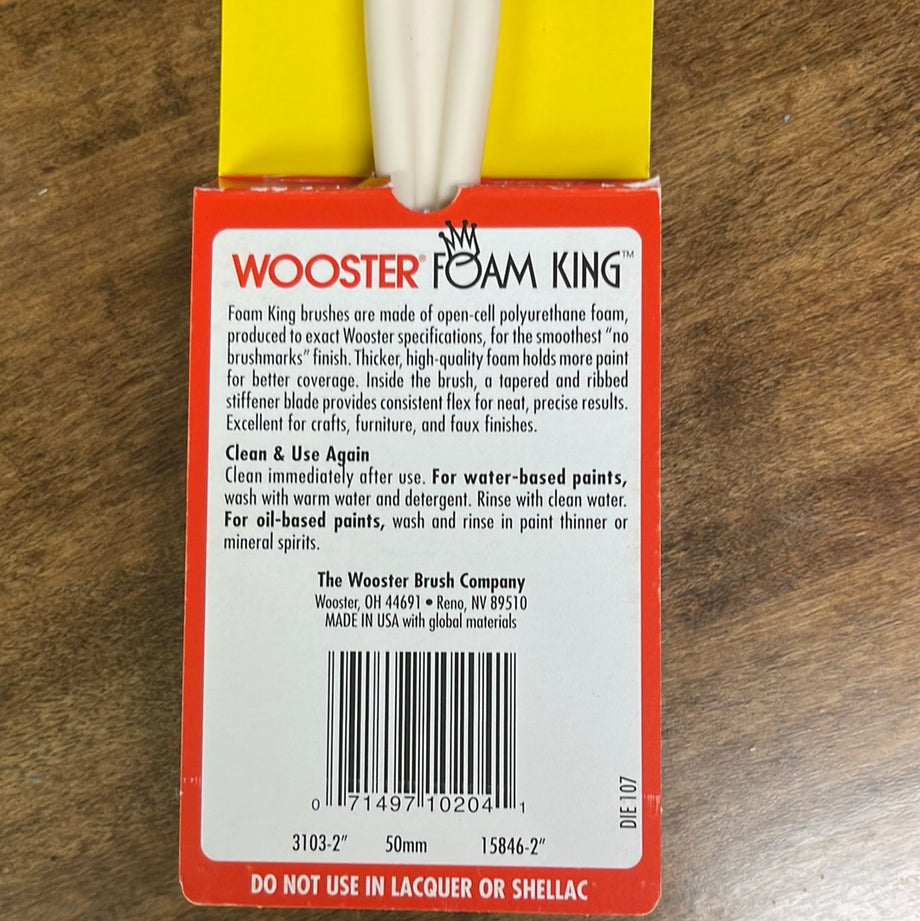 Wooster 2 Foam King Paint Brush